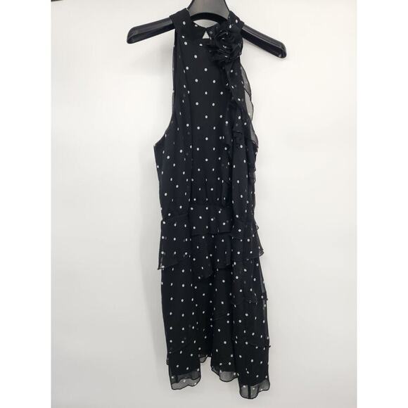 NWT Anthropologie Maeve Halter Rosette Mini Dress Size L Polka Dot #GC215 - Picture 2 of 13
